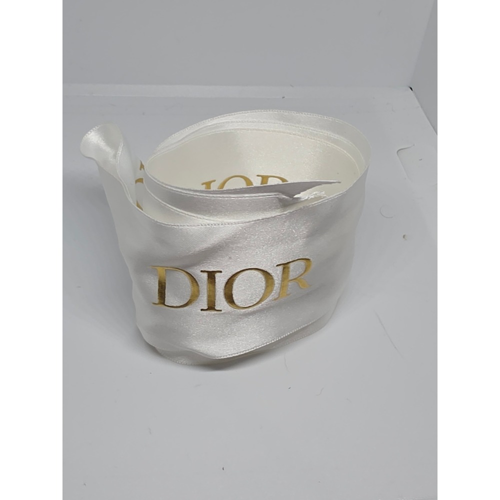Dior Ribbon 40" hair or Gift Wrap Packaging Embellishment Decoration White Gold